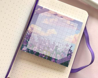 Lavender Sticky Notes | Floral themed stationery |