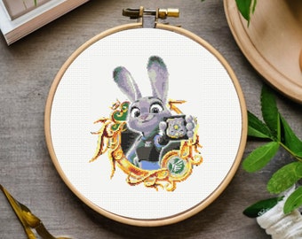 Zootopia Cross Stitch Pattern,  Instant Download