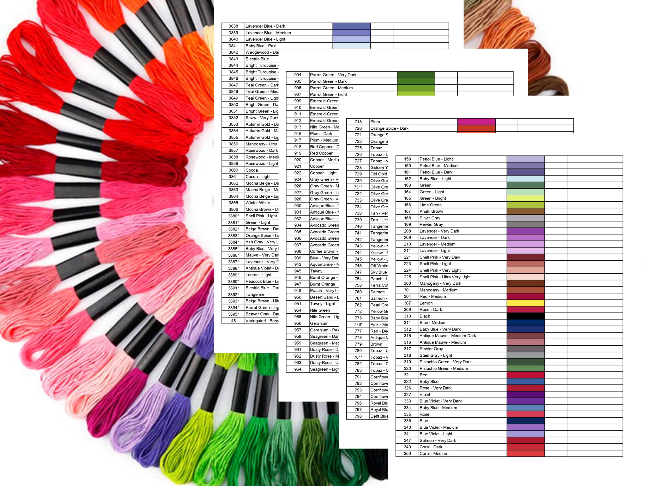 DMC Thread Charts PDF Instant Download 2024 Cross Stitch Chart