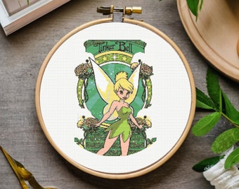 Tinker Bell Cross Stitch Pattern - Instant Download