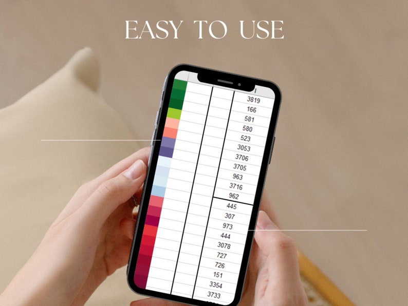 DMC Thread Color Chart Tracker Inventory Spreadsheet, DMC Embroidery