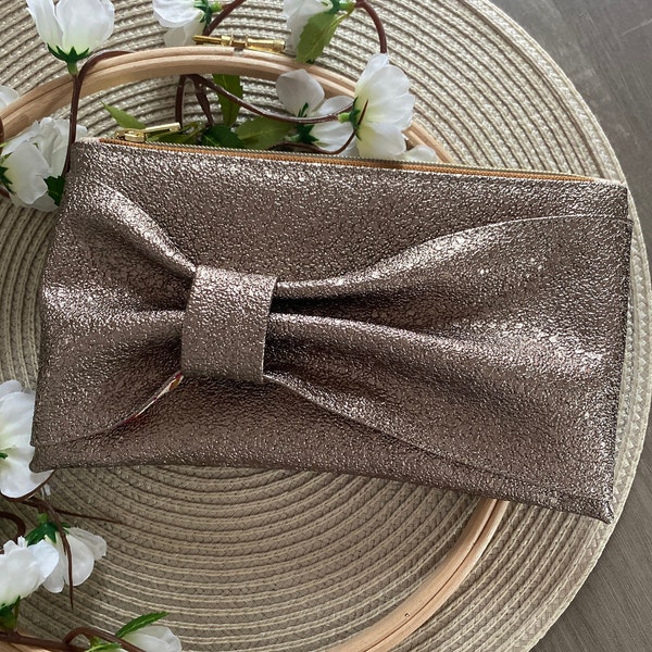 Pochette Noeud - Mariage, Fête, Anniversaire - Bronze