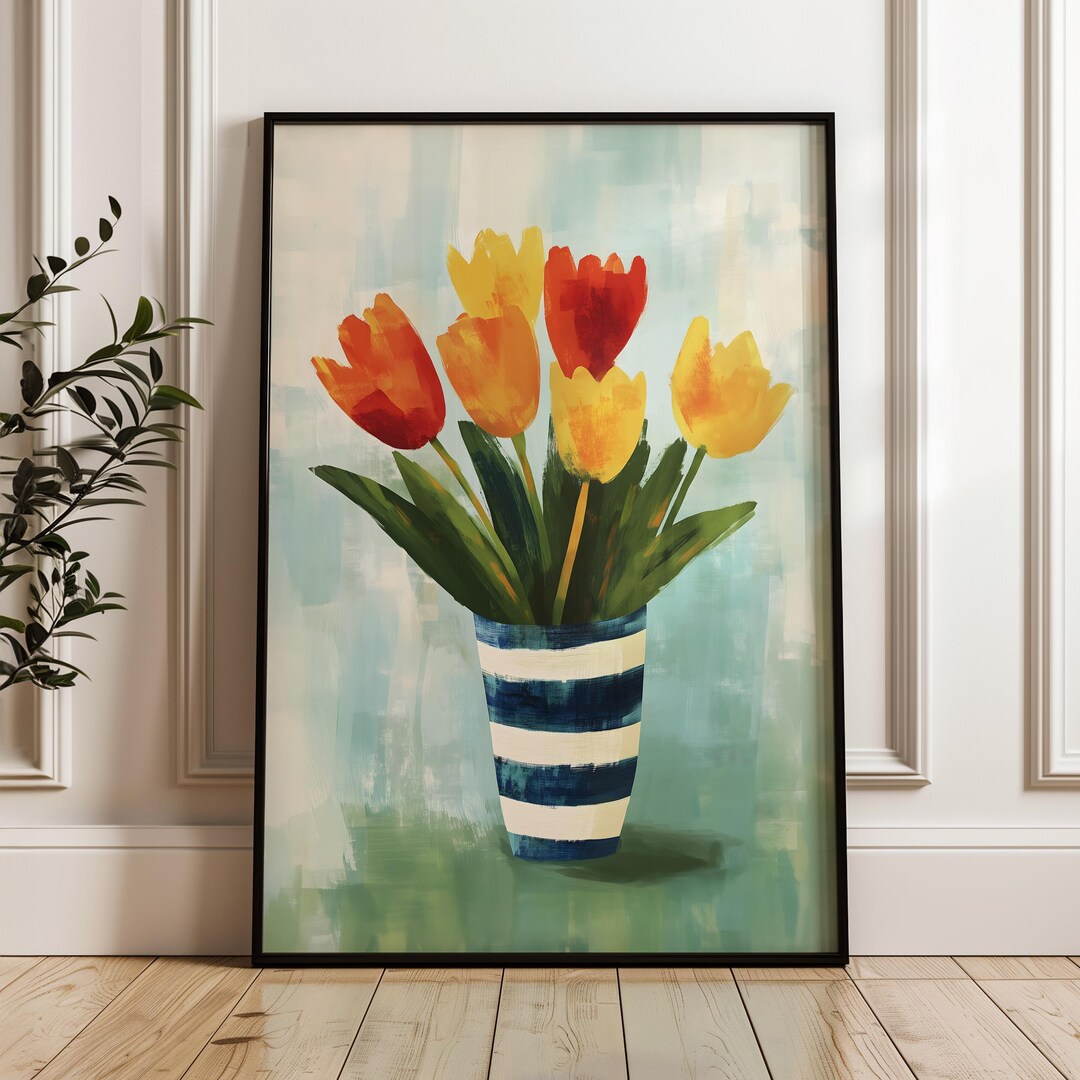 Tulip Watercolor Print: Modern Floral Art (digital Download) - Etsy