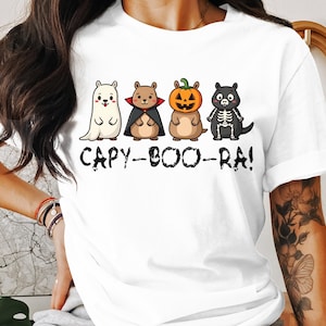 Capybara Halloween Png, Spooky Season Png, Cute Capybara, Halloween Digital, Cute Ghost Tee, Vampire Gift, Pumpkin Download, Skeleton Lover