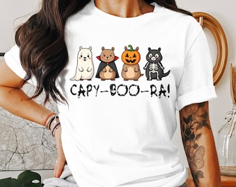 カピバラのハロウィンPNG、不気味な季節PNG、かわいいカピバラ、ハロウィンデジタル、かわいいゴーストTシャツ、吸血鬼ギフト、カボチャダウンロード、スケルトン愛好家