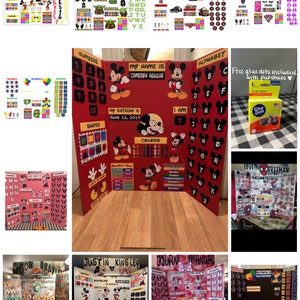 Alle aangepaste leerbordstukken voor kinderen: kies je thema-doe-het-zelfpakket (bord NIET INBEGREPEN, stukken zijn al uitgesneden)