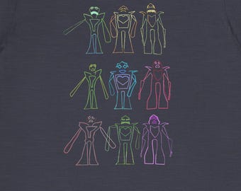 Op Sphere Robots geïnspireerd unisex T-shirt met korte mouwen