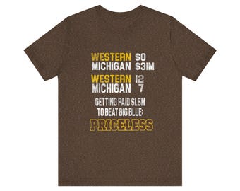 Western Michigan Michigan Wolverines Unisex Jersey Short Sleeve Tee
