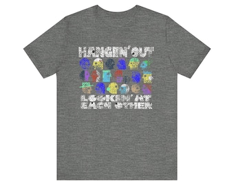 Distressed Hangin' Out Looking At Each Other Night People Unisex Jersey Short Sleeve Tee