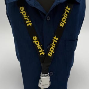 Spirit Airlines BLACK Airbus A320 A321 Aviation Lanyard Seat Belt Buckle Flight Crew