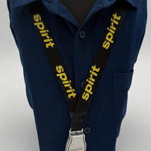 Spirit Airlines Airbus A320 A321 Aviation BLACK Lanyard Seat Belt Buckle Flight Crew HIGH QUALITY