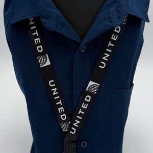 United Airlines Seat Belt Lanyard Boeing 787 777 767 757 737  HIGH QUALITY Black Continental Airlines