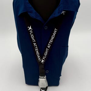 Flight Attendant Airlines Seat Belt Buckle Lanyard Airbus Boeing HIGH QUALITY Break Away Black