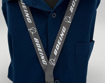 Boeing Carbon Fiber Aviation Lanyard, Seat Belt Buckle, Boeing Logo, pilot id