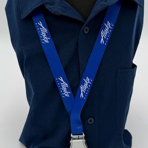 Alaska Airlines Aviation Lanyard, Seat Belt Buckle Boeing 737 Embraer 175