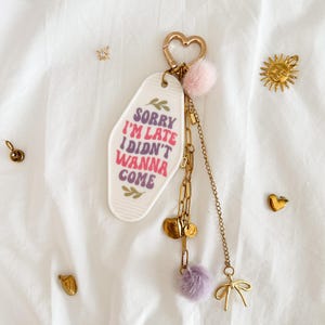 Schlüsselanhänger Retro Bag Charm Motel Taschenanhänger gold girly Geschenk für Mädchen Anhänger für Teenager Geschenk für Freundin
