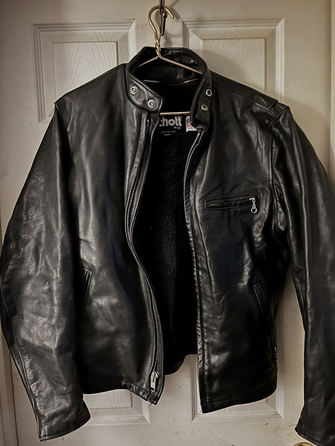 Vintage Leather Jacket Schott - Etsy