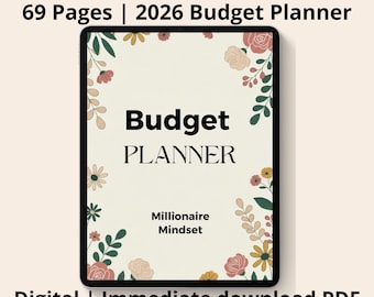 Budget Planner Printable, Monthly and Weekly Finance Organizer, Bill Tracker, Savings and Debt Payoff, Instant Download PDF