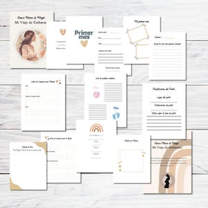 Diario de Embarazo: Nueve meses de magia - Mi Viaje de Embarazo Registra Cada Momento de tu embarazo - Diario de Embarazadas Inspirador -PDF