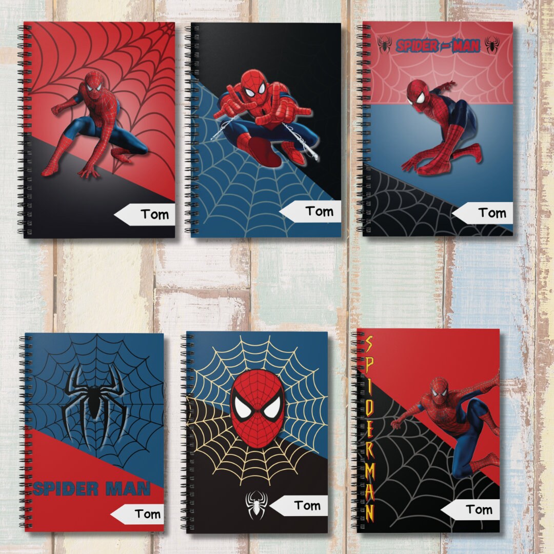 Spiral Notebook Ruled Line: Personalized With Name From Spiderman Birthday Gift, Perfect for ...