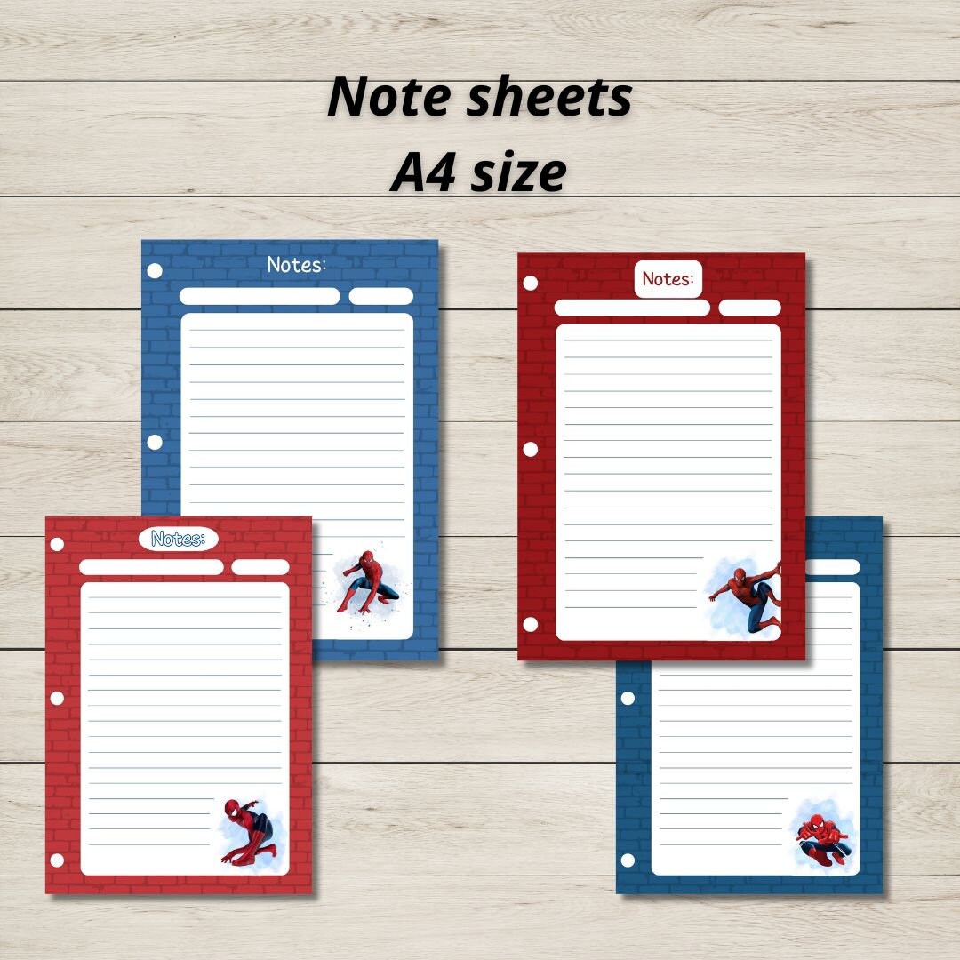 Spiderman Class Set: Planner With Class Schedule, Covers for Notebooks With or Without Names ...