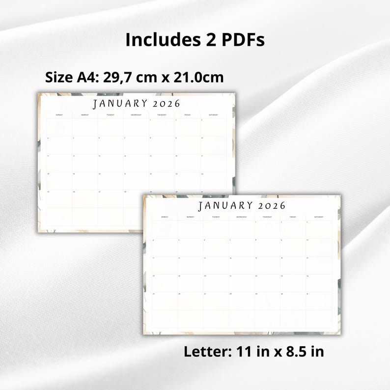 Weekly Planner Printable 2026 – Floral Weekly Planner PDF Aesthetic ...