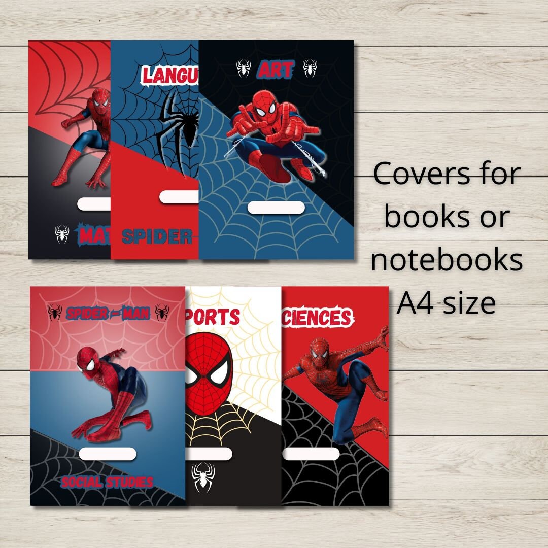 Spiderman Class Set: Planner With Class Schedule, Covers for Notebooks With or Without Names ...