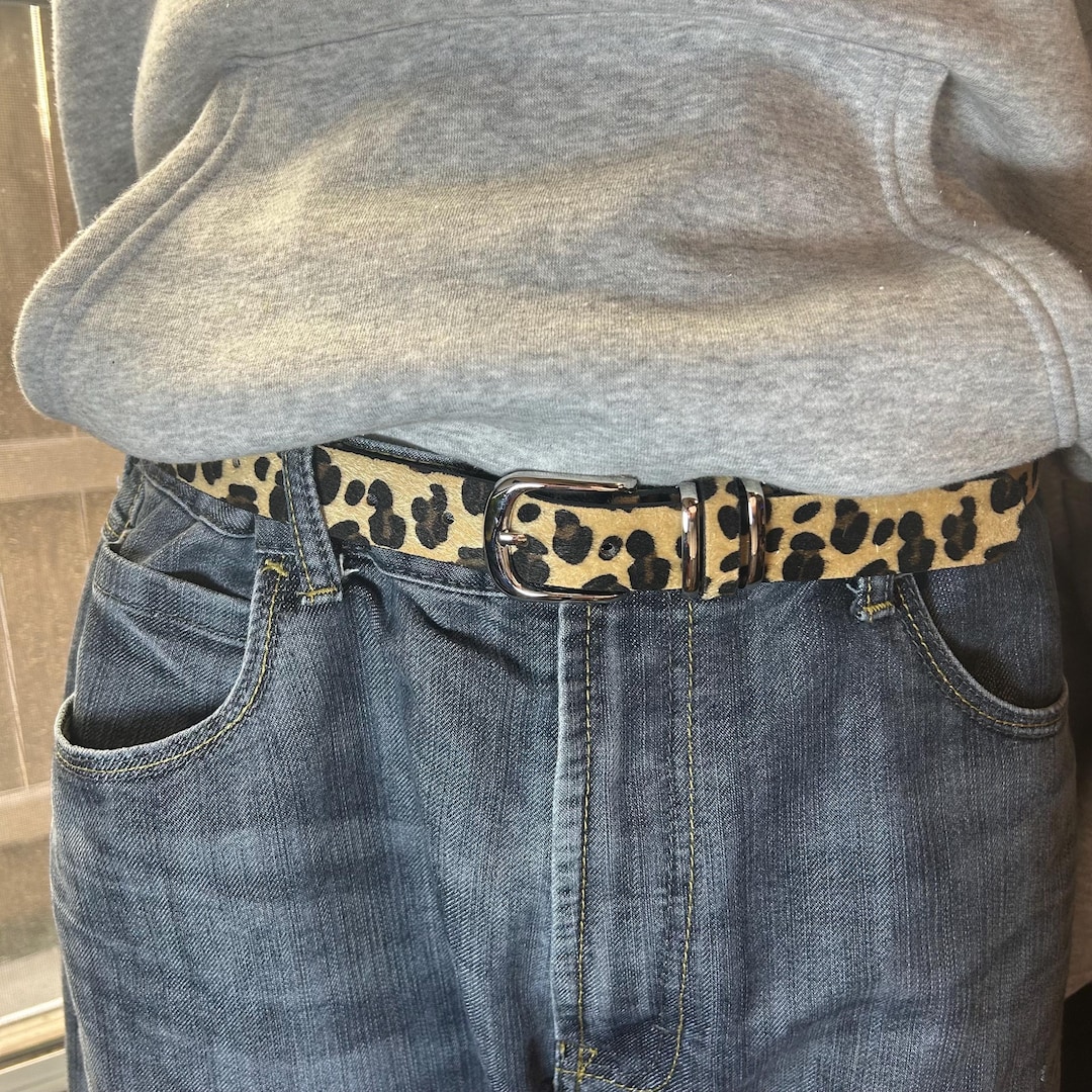 【海外配送可】【送料無料】 Animal Grunge – Belt Print Leopard Y2K Print Belt Fur Faux 小物