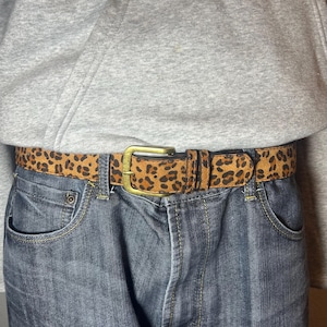 小物 00s archive Y2K leopard fur belt grunge Amazon.com: RSGMU Men's Belts Y2k Leather Fur Belt