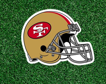 San Francisco 49ers helmet waterproof sticker decal - many sizes available