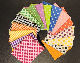 Fabric, Set of 16 Polka Dot Fat Quarters (4 yards) from Joann Fabric