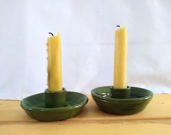 Candlestick Holder Ceramic Pottery Candle Holders Green Candlestick Holders Boho Candle Holder