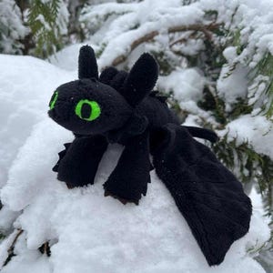 Handmade Floppy Toothless Cuddly Soft Plush Toy inspired by How to Train Your Dragon Customisable Tail