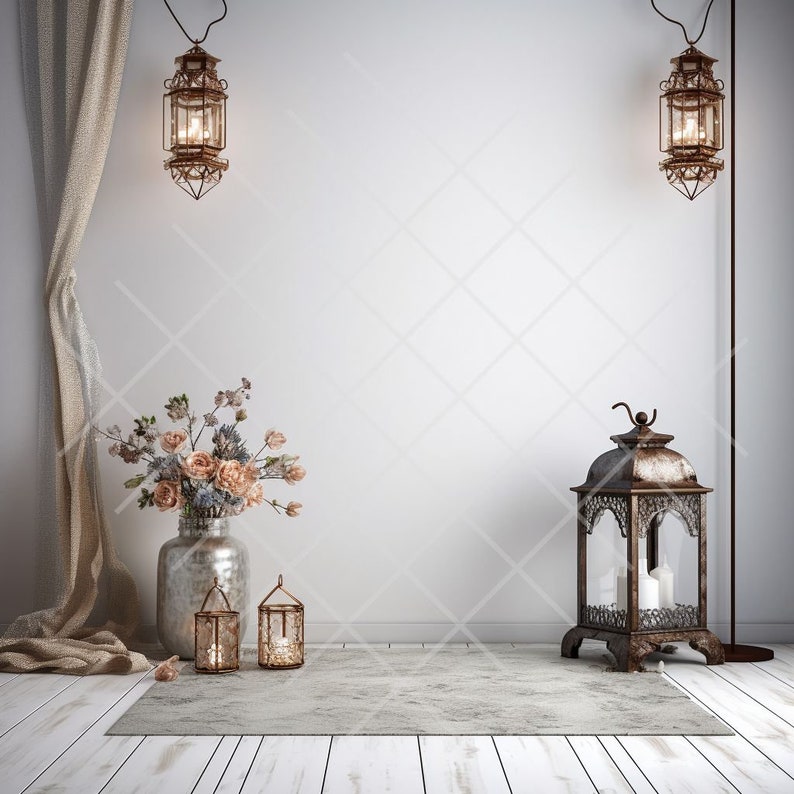 Boho Digital Backdrop Bundle of 5 for Maternity and Portrait ...