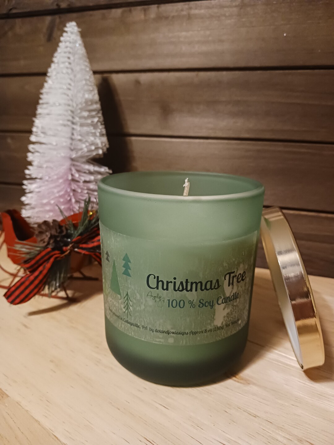100 Natural Cleanburning Soy Candle Christmas Tree Scent Etsy