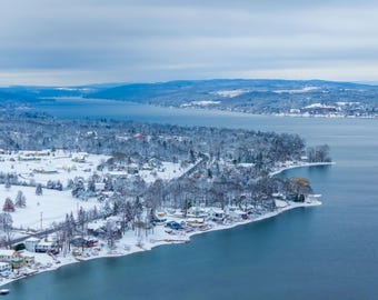 Snow on Keuka Lake (December Photo)