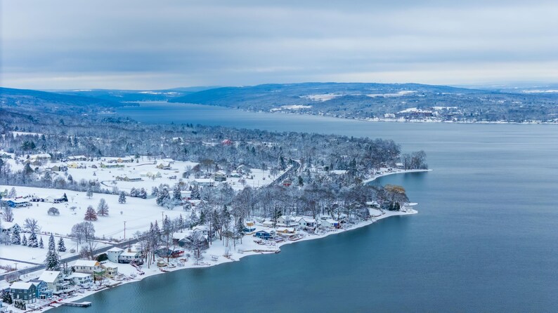 Snow on Keuka Lake (december Photo) - Etsy