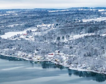 Snow on Keuka Lake (January Photo) Finger Lakes Prints