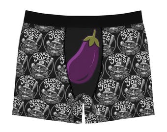 Calzoncillos bóxer con estampado de berenjena / Patrón del logo de Sloppy Joes