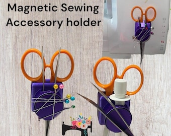 Magnetic Scissor Holder - Sewing Accessory *tool holder * quilting aid *tweezer holder *sew cute* 3D printed sewing accessories *craft tool