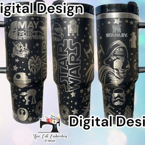 Star Wars 40oz lasergraveer beker svg *digitaal bestand* kylo *wrap voor beker * laser*star tours * alleen gesneden bestand *stanley *