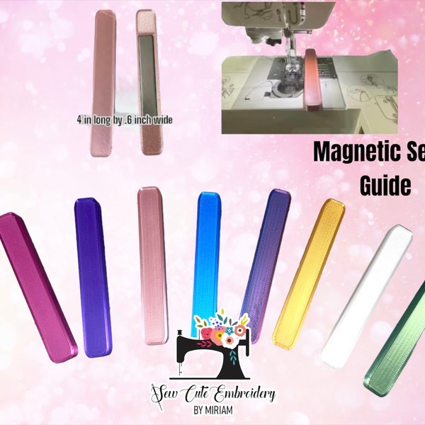 Magnetic Seam guide for sewing *Straight edge* Stitching line guide * Fabric Alignment Tool * Stitch Guide Ruler