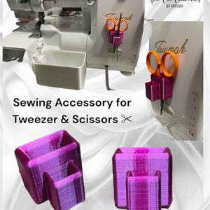 Scissor Holder - (non magnetic) Sewing Accessory *tool holder * quilting aid *tweezer holder * 3D printed sewing accessories *craft tool