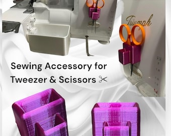 3D-geprinte schaarhouder: naaiaccessoire, quiltgereedschap