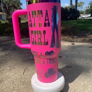 Watermelon moonshine *Inspired* Lainey Wilson county singer full wrap tumbler 40oz like Stanley dupe * country singer * laser engraved *