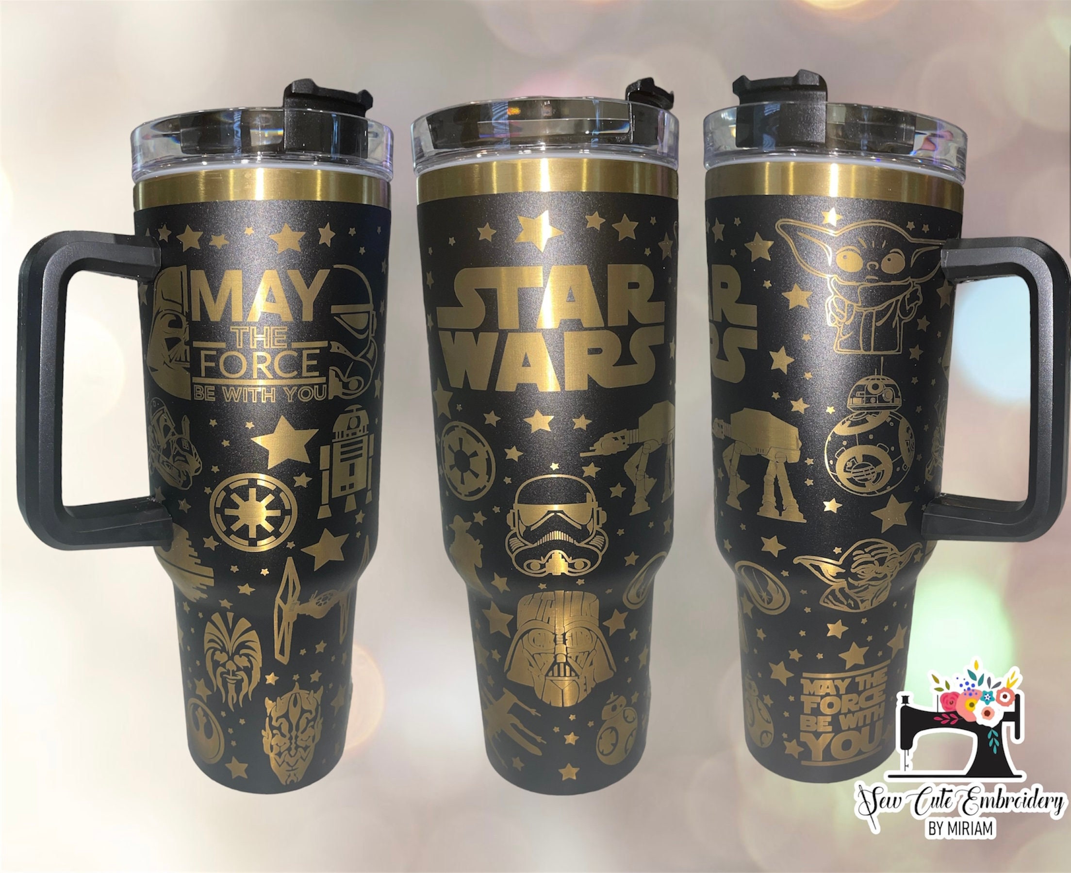 スターウォーズ タンブラー：40オンス ティール＆ブラック