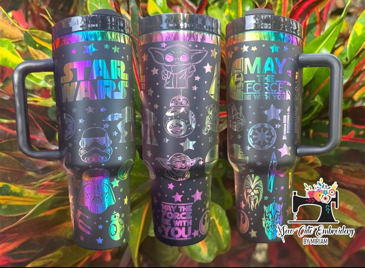スターウォーズ タンブラー：40オンス ティール＆ブラック
