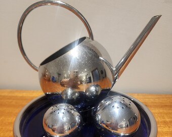 Chase Art Deco Chrome Four-Piece Pancake and Corn Set by Russel Wright