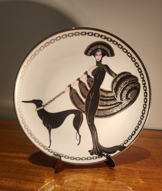 フランクリンミント　エルテ 　アールデコ　SYMDHONY IN BLACK Franklin Mint House of Erte Porcelain Figurine Symphony In