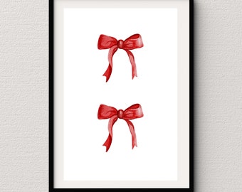 Pintura de acuarela de arcos rojos / Impresión digital imprimible